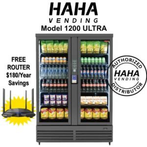 HAHA AI Vending Machine Ultra (US 1200CT) Smart Cooler – Tap, Grab & Go™ Cashless Vending Machine