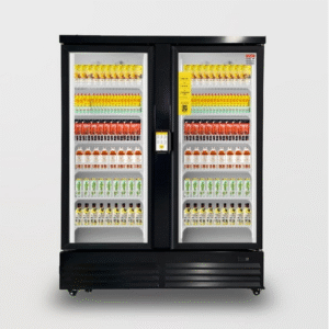 HAHA Smart Vending Machine w/ Double Glass Door Refrigerated Cooler 864-Bottle