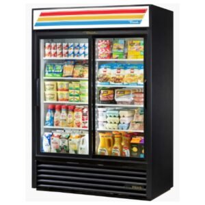 TRUE Refrigerator, Reach-In 2 Sl Glass Door Merch. - GDM-47-HC-LD