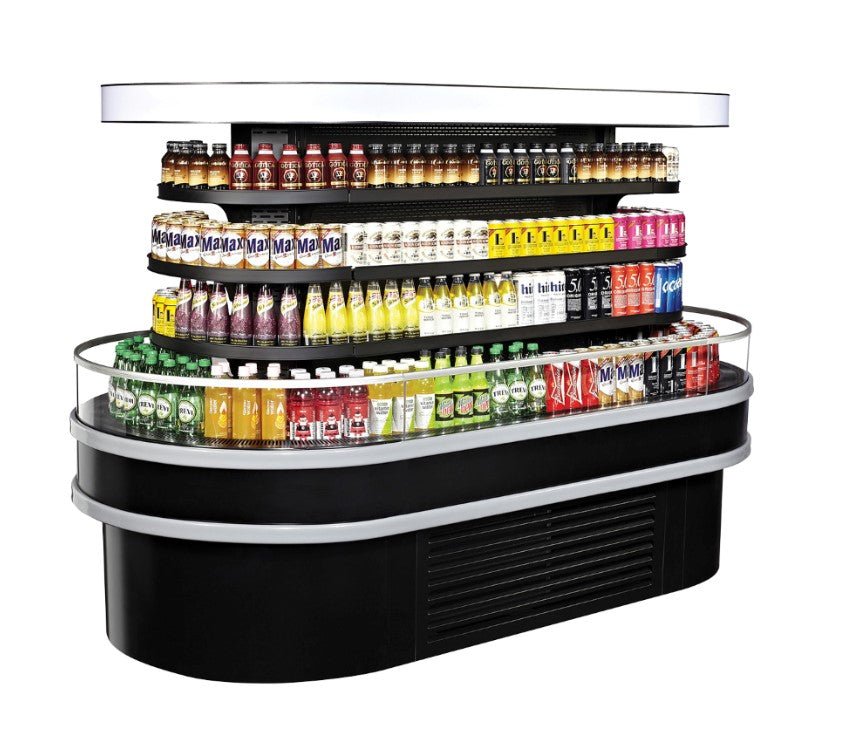 Turbo Air Island Display Self-Serve Refrigerated Merchandiser - TIOM-36RSRB-N Turbo Air Island Display Self-Serve Refrigerated Merchandiser - TIOM-36RSRB-N
