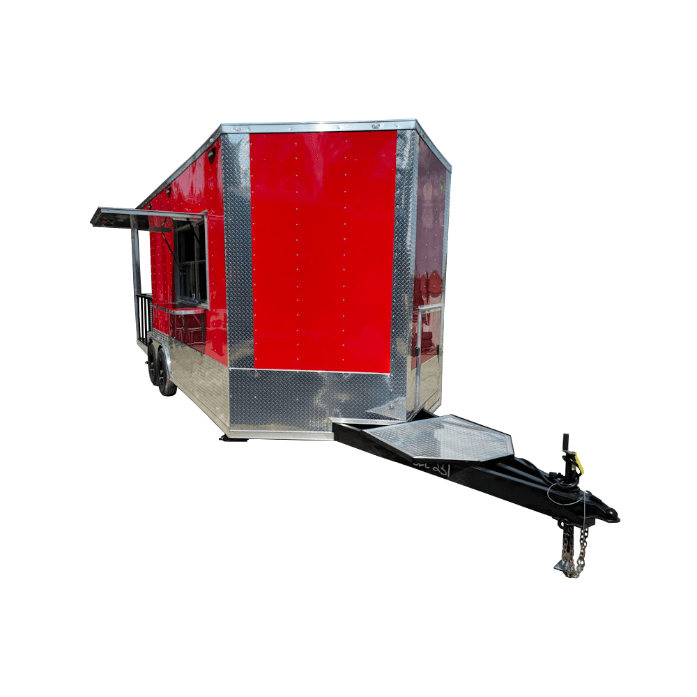 8.5′ X 20′ Victory Red BBQ Event Concession Trailer