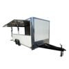 8.5 x 18 white marketing trailer with glossy screwless panels