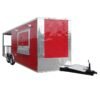 8.5 x 22 Red BBQ Trailer with 10-foot porch and generator platform