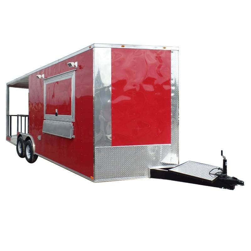 8.5′ x 22′ Red Concession BBQ Food Event Catering Trailer