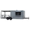 8.5 x 22 White Awning Trailer with 11-foot awning and generator platform