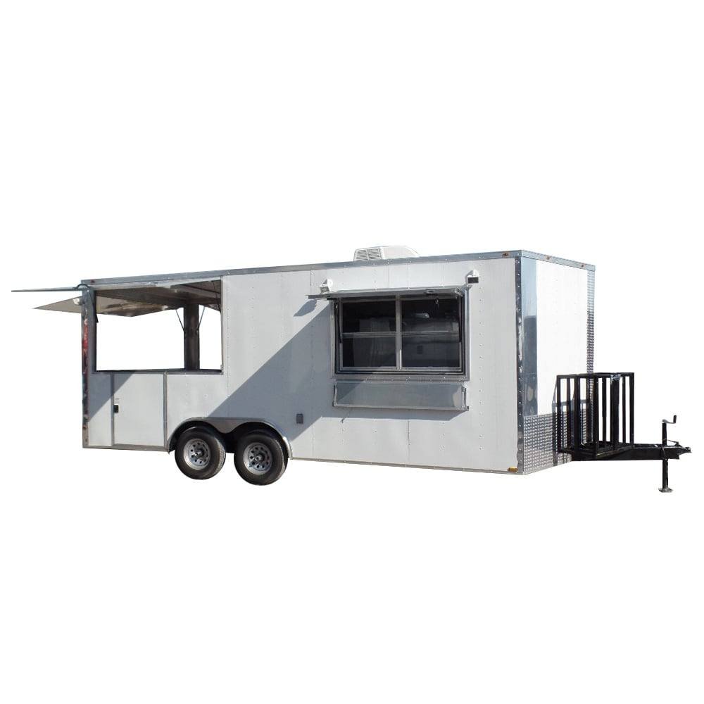 8.5′ x 20′ Concession Food Trailer White BBQ Event Catering