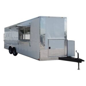 8.5' x 20' Concession Food Trailer White Event Catering