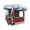 8.5 x 12 Red Vending Trailer with three marquee serving windows