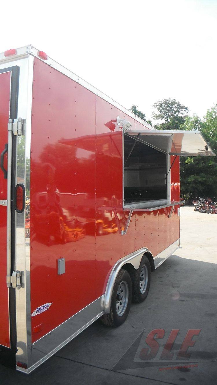 Concession Trailer 8.5′ x 18′ Red – Event Ice Cream Smoothie Catering — photo 9