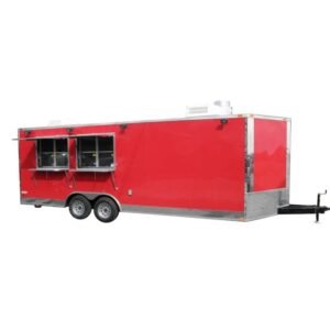 Concession Trailer 8.5' x 24' Red - Catering Food Vending Event