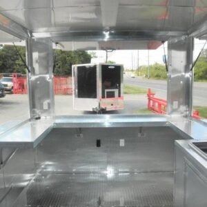 8.5 x 12 Red Vending Trailer with three marquee serving windows - view 9
