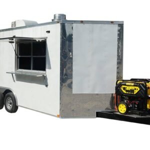 Concession Trailer 8.5' X 16' White Food Event Catering