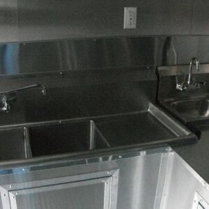 8.5 x 12 White BBQ Trailer with 5-foot commercial grease hood - view 11