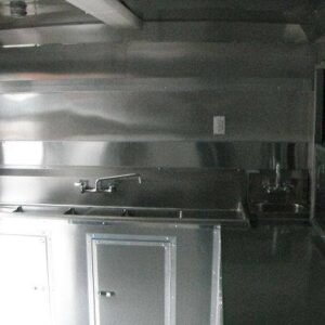 8.5 x 12 White BBQ Trailer with 5-foot commercial grease hood - view 8