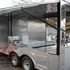 8.5 x 16 Brandywine Trailer with steel floor and three-sided flip-up doors - view 7