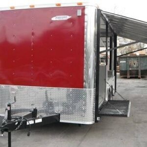 8.5 x 16 Brandywine Trailer with steel floor and three-sided flip-up doors - view 9