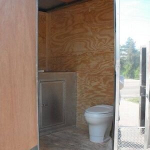 8.5 x 12 Restroom Trailer with private toilet and sink - view 11