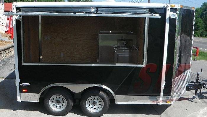 Concession Trailer 8.5’x12′ Black – BBQ Event Restroom — photo 2