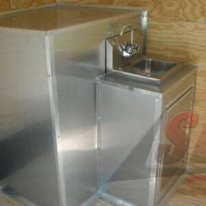 8.5 x 12 Restroom Trailer with private toilet and sink - view 9