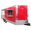 8.5 x 20 Red Smoker Trailer with 8-foot porch and 12-foot kitchen