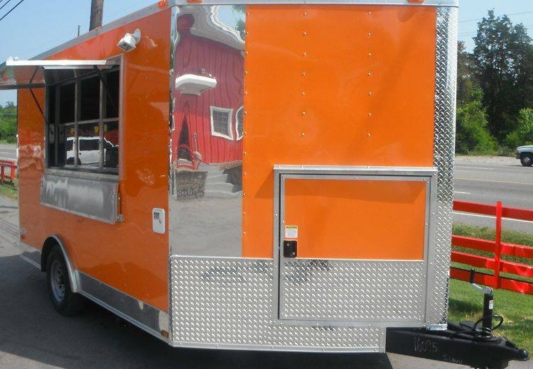 Concession Trailer 8.5’x12′ Orange – Smoothie Vending Food Catering — photo 3