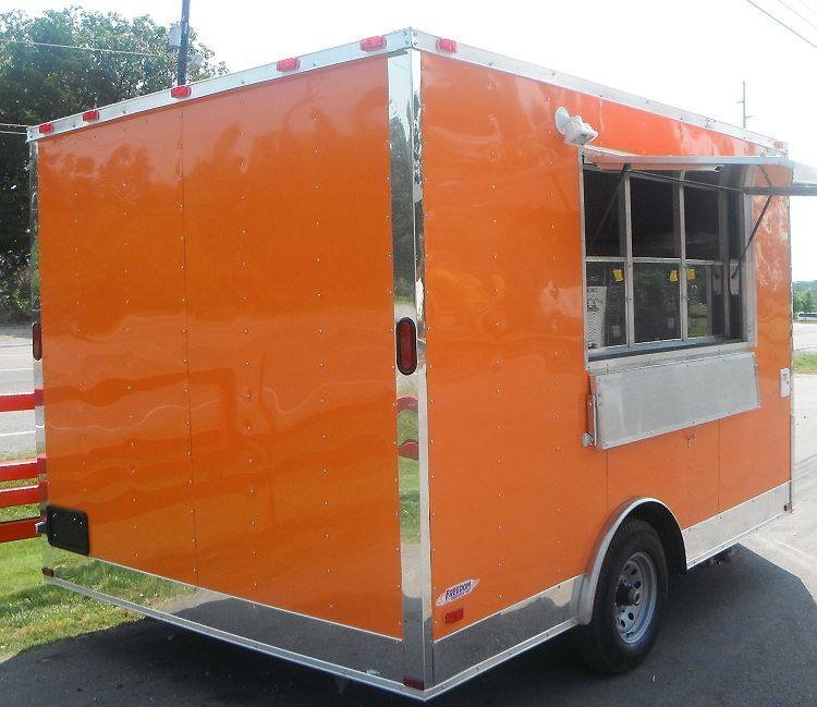 Concession Trailer 8.5’x12′ Orange – Smoothie Vending Food Catering — photo 4