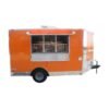 8.5 x 12 Orange Trailer smoothie vending unit with 6-foot window