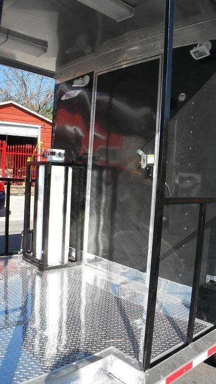 Concession Trailer 8.5′ x 26′ Beige – Vending BBQ Smoker Food Event Restroom — photo 6