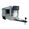 7 x 14 white concession trailer with semi-screwless exterior