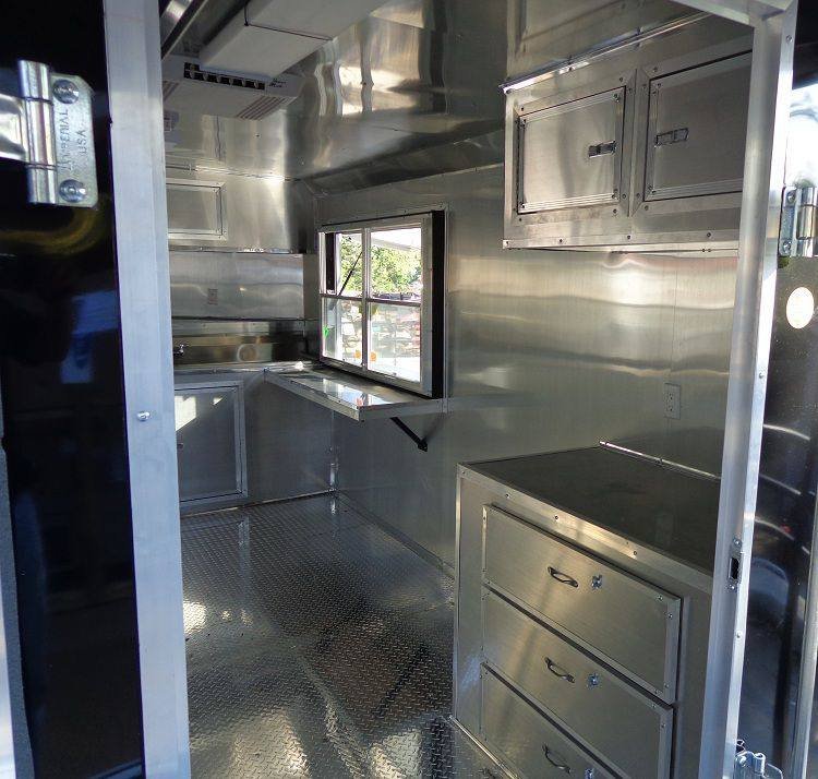 Concession Trailer 8.5’x20′ BBQ Smoker Food Event Catering (Black) — photo 14