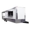 8.5 x 20 White Smoker Trailer with full-perimeter stone guard
