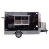 8.5 x 12 Black Vending Trailer with 42-inch vent hood and dual windows
