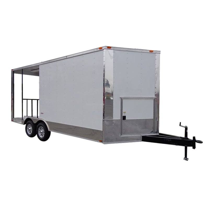 Concession Trailer 8.5’x18′ White – BBQ Smoker Catering Food