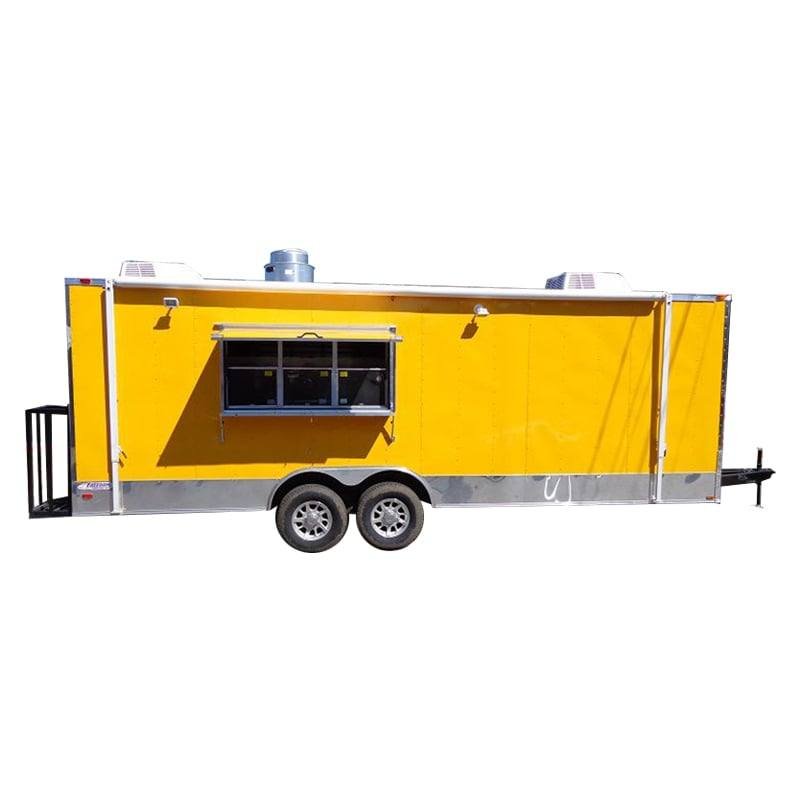 Concession Trailer 8.5′ x 24′ Yellow Enclosed Food BBQ Event Catering