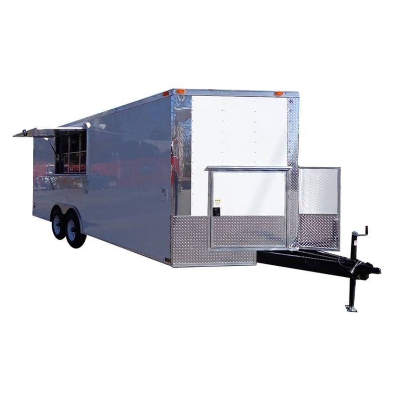 Concession Trailer 8.5’x20′ White – Catering Vending Event Food with Applicances