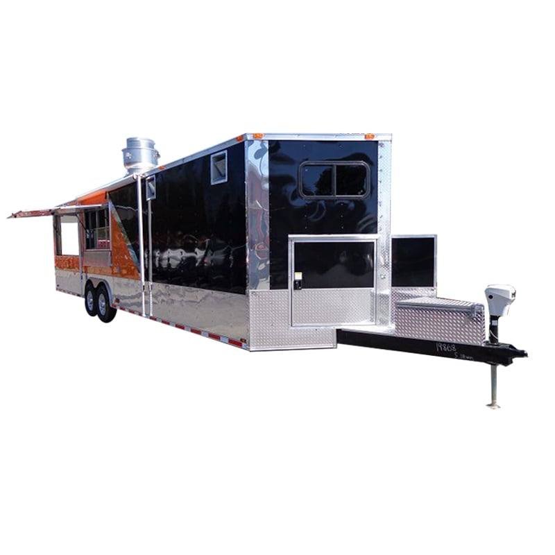Concession Trailer 8.5’x30′ Event BBQ Smoker Catering (Orange & Black) Restroom