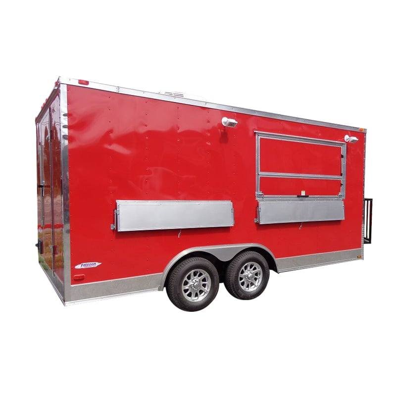 Concession Trailer 8.5’x16′ Red – Custom Food Catering Event