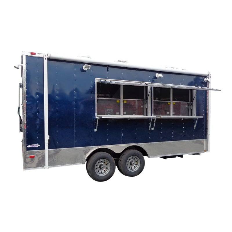 Concession Trailer 8.5’x18′ Blue – Catering Food Custom Vending