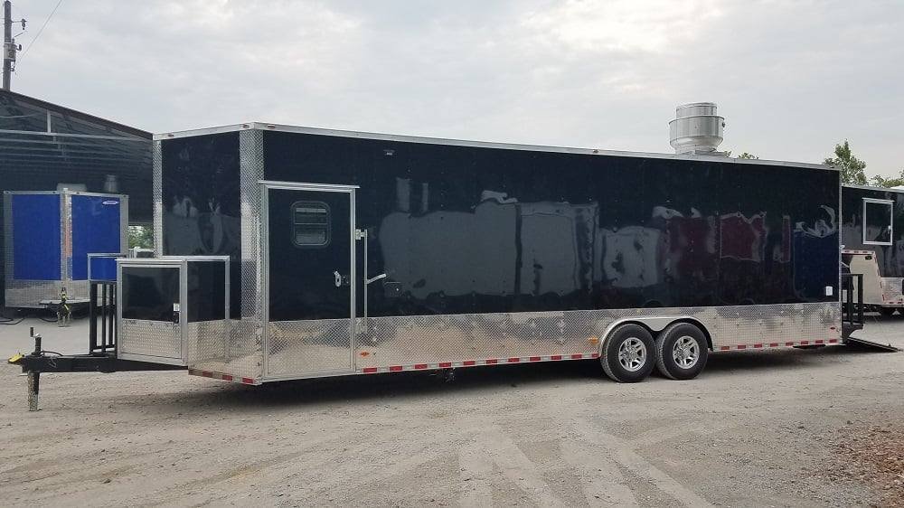 8.5′ x 28′ Black Concession Food Trailer — photo 12