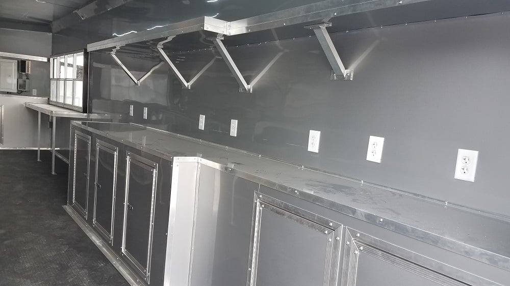 8.5′ x 28′ Black Concession Food Trailer — photo 11