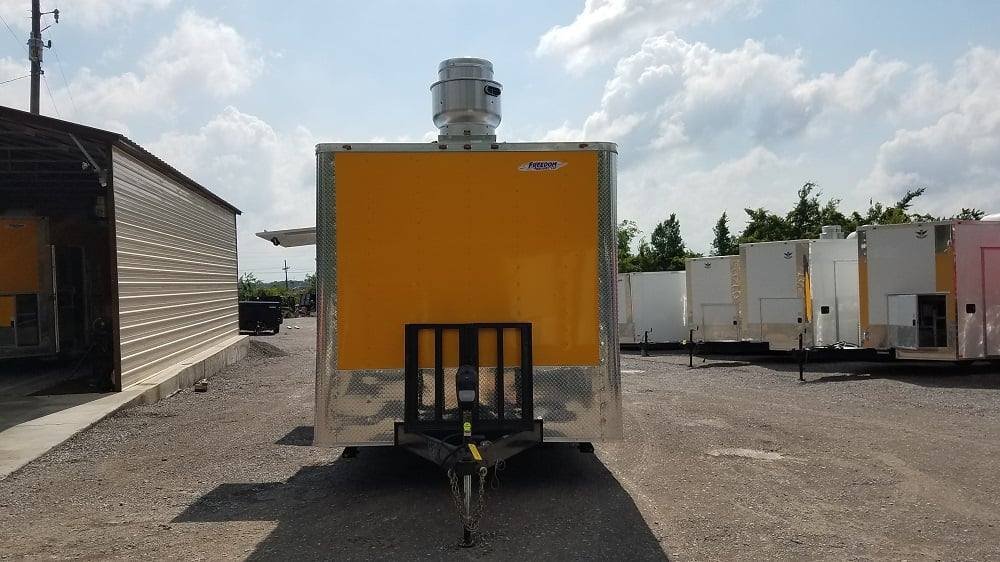 8.5′ x 20′ Penske Yellow Flat Nose Concession Food Trailer — photo 10