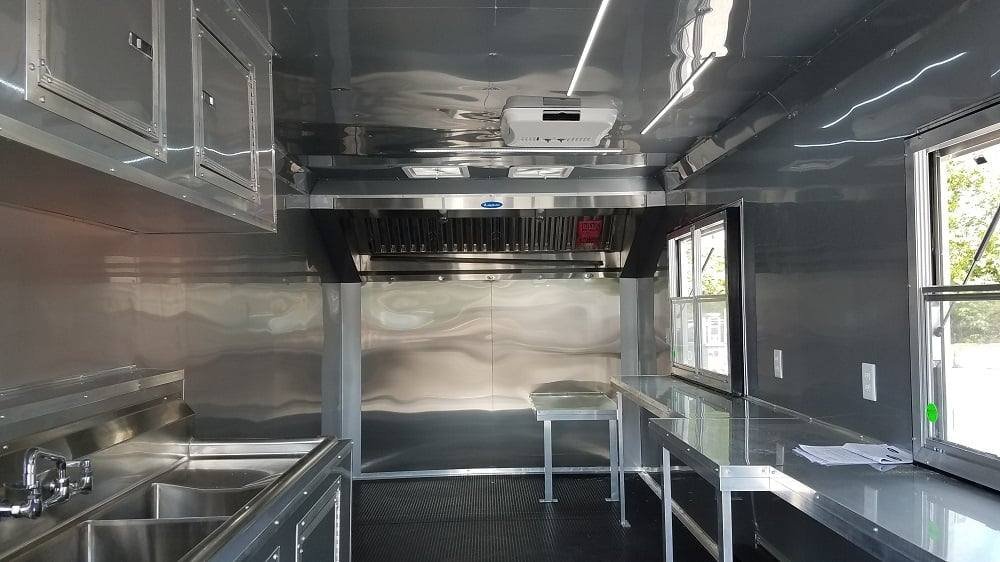 8.5′ x 20′ Penske Yellow Flat Nose Concession Food Trailer — photo 15