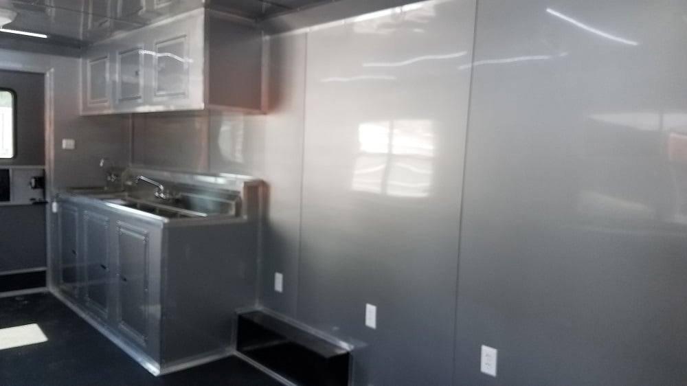 8.5′ x 20′ Penske Yellow Flat Nose Concession Food Trailer — photo 13