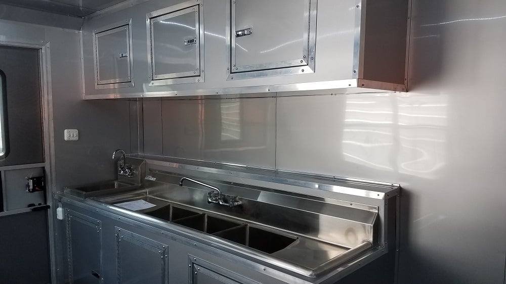 8.5′ x 20′ Penske Yellow Flat Nose Concession Food Trailer — photo 3