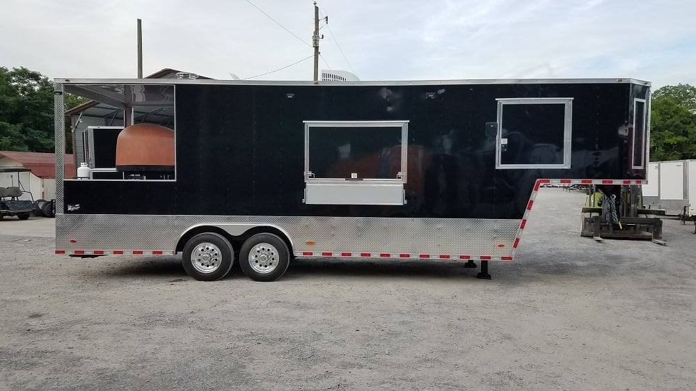 8.5′ x 30′ Black Goose Neck Concession BBQ Food Trailer With Appliances — photo 2