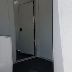 7 x 16 beige concession trailer with dual service windows - view 13