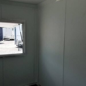 7 x 16 beige concession trailer with dual service windows - view 14