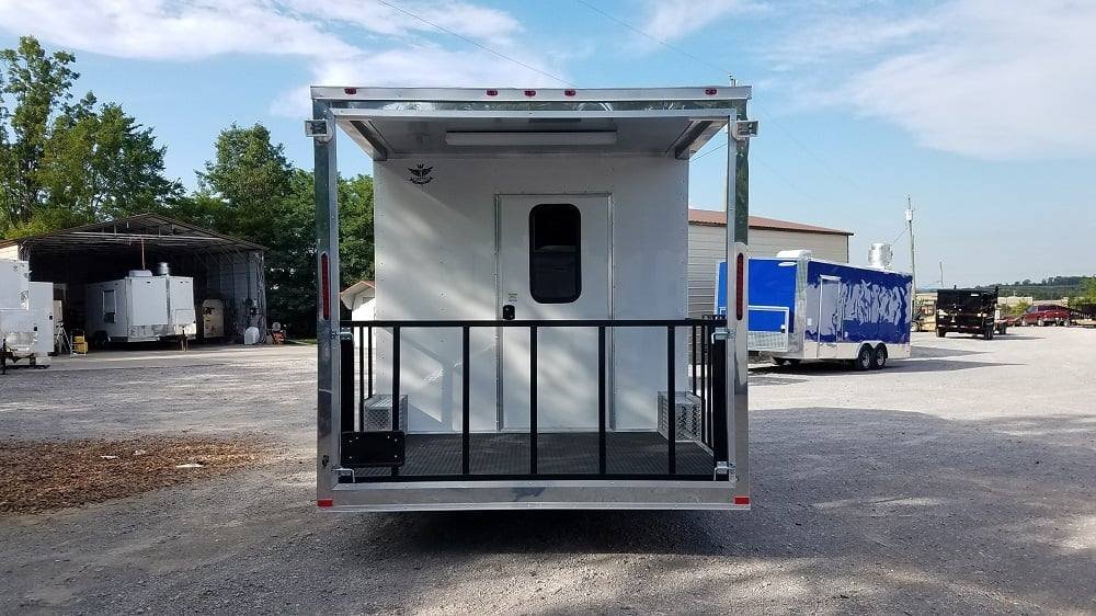 8.5′ x 18′ White Porch Style Event Concession Food Trailer — photo 9