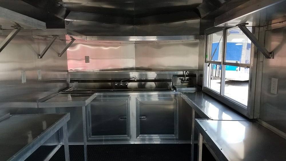 8.5′ x 18′ White Porch Style Event Concession Food Trailer — photo 13