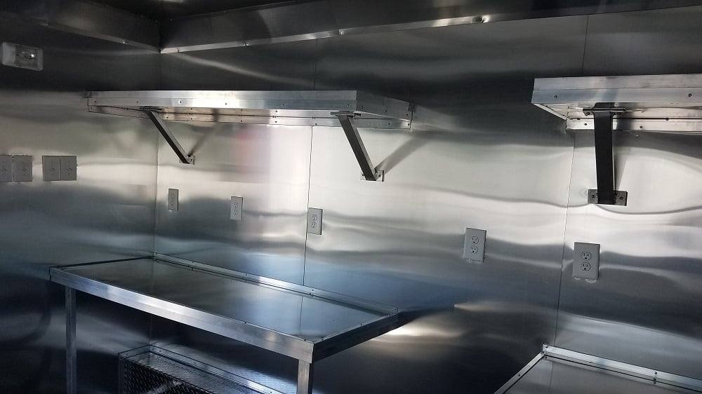 8.5′ x 18′ White Porch Style Event Concession Food Trailer — photo 11